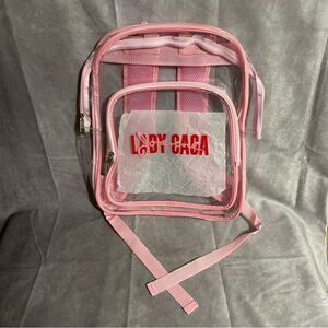 Lady Gaga Joanne Tour VIP Pink and Clear Backpack